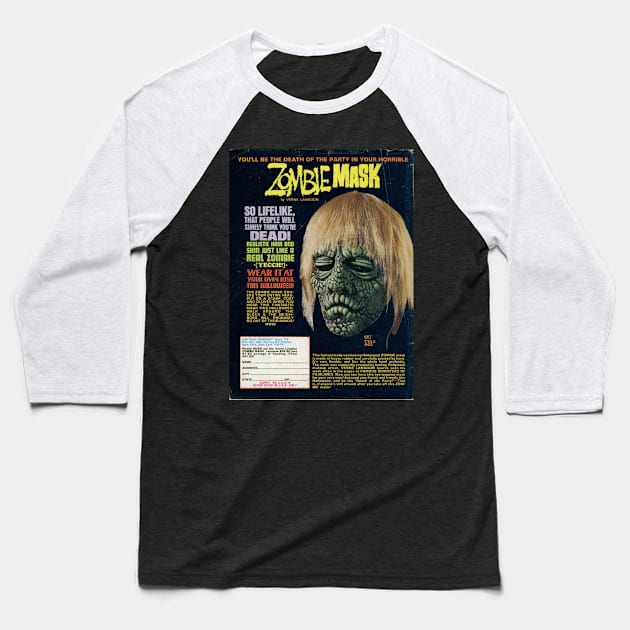 Life like Zombie Mask Baseball T-Shirt by TimPangburn